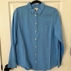 NWT Jcrew medium linen button down shirt